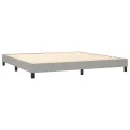 cadre de lit matelas LED Gris clair 200x200 cm Tissu