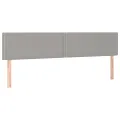 cadre de lit matelas LED Gris clair 200x200 cm Tissu