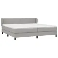 cadre de lit avec matelas Gris clair 200x200cm Tissu