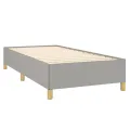 cadre de lit avec matelas Gris clair 100x200cm Tissu