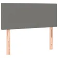 cadre de lit avec matelas et LED Gris foncé 90x190cm