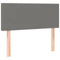 cadre de lit et matelas Gris foncé 90x190 cm Tissu