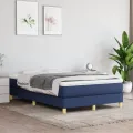 cadre de lit Bleu 120x200 cm Tissu