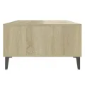 Table basse Blanc et chêne sonoma 103,5x60x35 cm Aggloméré