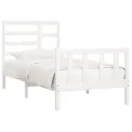 Cadre de lit Blanc Bois de pin massif 90x200 cm
