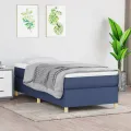 cadre de lit Bleu 90x200 cm Tissu
