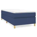 cadre de lit Bleu 90x200 cm Tissu