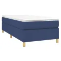 cadre de lit Bleu 90x200 cm Tissu
