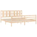 Cadre de lit avec tête de lit 200x200 cm bois massif