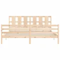 Cadre de lit avec tête de lit 200x200 cm bois massif