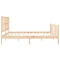Cadre de lit avec tête de lit 200x200 cm bois massif