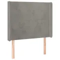 cadre de lit matelas et LED Gris clair 100x200 cm