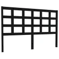 Tête de lit Noir 145,5x4x100 cm Bois massif de pin