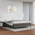 Matelas de lit à ressorts ensachés Gris 160x200x20cm Similicuir