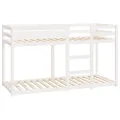 Lit superposé Blanc 75x190 cm Bois de pin massif
