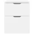 Tables de chevet 2 pcs Blanc 40x40x50 cm Aggloméré