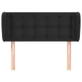 Tête de lit avec oreilles Noir 83x23x78/88 cm Similicuir