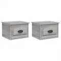 Tables de chevet murales 2 pcs sonoma gris 41,5x36x28 cm