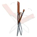 Chaises pliables de plage 2 pcs Tissu Marron