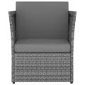 Chaise de jardin avec tabouret Résine tressée Anthracite