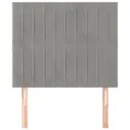 Têtes de lit 2 pcs Gris clair 100x5x78/88 cm Velours
