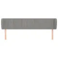 Tête de lit avec oreilles Gris clair 203x23x78/88 cm Velours