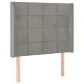 cadre de lit et matelas et LED Gris clair 80x200cm