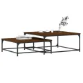 Tables basses gigognes 2 pcs chêne marron bois d'ingénierie