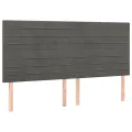 Cadre de lit avec tête de lit Gris foncé 140x200 cm Velours