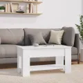 Table basse Blanc 101x49x52 cm Bois d'ingénierie