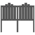 Tête de lit Gris 126x4x110 cm Bois massif de pin