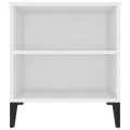 Meuble TV Blanc 102x44,5x50 cm Bois d'ingénierie
