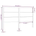 Tête de lit Blanc 156x4x100 cm Bois massif de pin