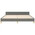 Cadre de lit avec tête de lit Gris foncé 180 x 200 cm Tissu