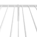 Cadre de lit métal avec tête de lit blanc 107x203 cm