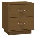Tables de chevet 2pcs Marron miel 40x34x45cm Bois de pin massif