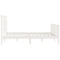 Cadre de lit Blanc Bois de pin massif 140x200 cm