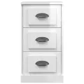 Buffet blanc brillant 36x35,5x67,5 cm bois d'ingénierie