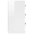 Buffet blanc brillant 36x35,5x67,5 cm bois d'ingénierie