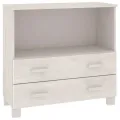 Buffet HAMAR Blanc 85x35x80 cm Bois massif de pin