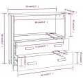 Buffet HAMAR Blanc 85x35x80 cm Bois massif de pin