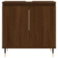 Armoire de bain chêne marron 58x33x60 cm bois d'ingénierie