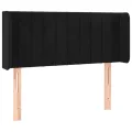 Tête de lit avec oreilles Noir 83x16x78/88 cm Velours