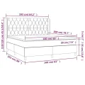 cadre de lit avec matelas Gris clair 160x200cm Tissu