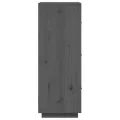 Buffet haut Gris 34x40x108,5 cm Bois massif de pin
