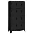 Armoire à casiers Noir 90x45x180 cm Acier