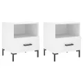 Tables de chevet 2 pcs blanc 40x35x47,5 cm bois d’ingénierie