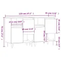 Buffets 2 pcs blanc brillant bois d'ingénierie