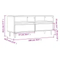 Meuble TV blanc 100x34,5x44,5 cm bois d'ingénierie