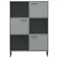 Bibliothèque avec pieds en métal Gris 90x35x128,5 cm Bois OSLO